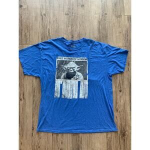 Star Wars Yoda T-Shirt Blue Size XL Graphic Tee